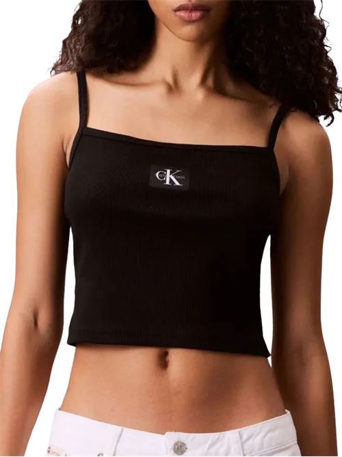 Canotta nera in cotone Calvin Klein Jeans | LV047C908GUB1